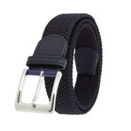 FASHIONGEN - Elastik deri kemer, örgülü streç kemer, kadınlar ve erkekler için, kişiler için, Blau Marin, T85 / Länge 95 - Hosengröße 39 bis 43