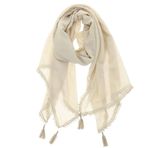 FASHIONGEN Frange RETTYP Beige Kadın Şal