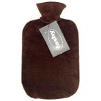 Fashy Kahverengi Polar Kilifli Sicak Su Torbasi Termofor 2L