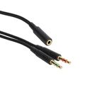 fasient1 Bilgisayar için Kulaklık Splitter 3.5mm Kadın Çift 3.5mm Erkek Kulaklık Mikrofon Ses Y Splitter Kablo Smartphone Kulaklık PC Adaptörü, Cloud Stinger/Cloud