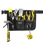 Fasite YL003B 7-Pocket bahçe aletleri, kemer toz torbası Garden bel çantası çanta, siyah