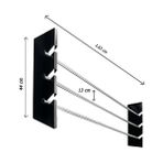Fast Be Store Duvara Monte 3'lü Cam Filmi Rafı 1.52CM Ppf & Folyo Takılabilir - Siyah - 44 Cm Yükseklik / 166 Cm Genişlik