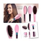Fast HQT-906 Hair Straightener Pembe Saç Düzleştirici Fırça