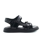 Fast Step 018MAG422-609 Siyah Orlondo Hakiki Deri Erkek Sandalet