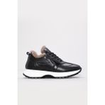 Fast Step 136KZA502-2 Siyah Hakiki Deri Kürklü Kadın Casual Ayakkabı