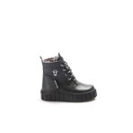 Fast Step 769KXA130 Siyah Hakiki Deri Kürklü Unisex Çocuk Klasik Bot