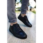Fast Step Erkek Deri Casual Günlük Yürüyüş Sneaker Rahat Spor Hafif Ayakkabı Kahve 819ma501 - Siyah