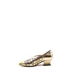 FAST STEP Hakiki Deri Kadın Kalın Topuklu Ayakkabı 064ZA366 Altın 37