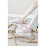 Fast Step Kız Çocuk Sneaker Ayakkabı Beyaz - Mavi Tekstil Malzeme Düz Taban 615XCA1907