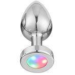 Fastieshop Led Işıklı Çelik Anal Plug - Orta Boy