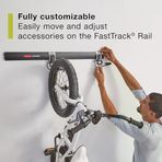 Fasttrack Garaj Saklama Bisiklet Saklama Seti, 3 Parça, Hepsi Bir Arada Ray Kanca Kiti Düzenleyici, Garaj/Duvar/Kulübe Için Ağır Hizmet Tipi