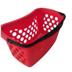 Fasulye Tipi Plastik Alışveriş Sepeti - Market El Sepeti Kırmızı