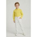FATELLA Erkek Çocuk Sarı Uzun Kol Gömlek Beyaz Pantolon 23 Nisan Gösteri Kıyafetleri