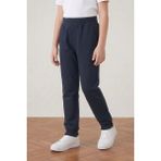 Fatella Unisex Çocuk 2 Iplik Mevsimlik Ribana Bel Lastikli Paça Kompakt Lacivert Penye Pantolon Eşofman Altı Okul ve Günlük Kullanım - 7 Yaş