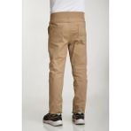 Fatella Unısex Çocuk Ribana Bel Canvas Okul Pantolonu - Camel - 10 Yaş