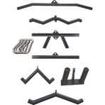Fatgrip Fitness Aparat Seti - Vücut Geliştirme Aparatları - V Bar - Lat Bar - Rowing Bar