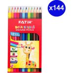 Fatih 12 Renk Tam Boy Kuru Boya Kalemi 144 Adet