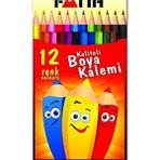 Fatih 12 Renk Tam Boy Kuruboya 33112 Kaliteli Boya Kalemi Seti Renkli 12 Adet - Beyaz