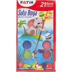 Fatih 21 Renk Sulu Boya K-21 0559 Büyük Boy 30 mm Tabletler