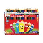 Fatih 36'lı Rengarenk Kuru Boya Kalemi Seti - 17.5 cm, Dayanıklı Uçlu, Eğlenceli Desenli Çocuklar İçin