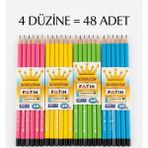 Fatih 4 Düzine Gold Seri Kurşun Kalem - 48 Adet Kurşun Kalem Avantajlı Paket