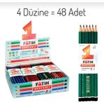 Fatih 4 Düzine Mercanlı Kurşun Kalem - 48 Adet Kurşun Kalem