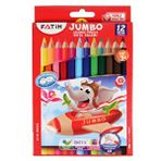 Fatih Altıgen Jumbo Kuru Boya Kalemi 12 Renk Çok Renkli