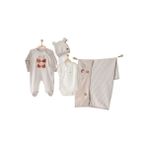 Fatih Bebek Andywawa AC23025 Organic Newborn Baby 4lü Hastane Çıkışı Beige - 0 - 3 Ay - Bej