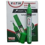 Fatih Doldurulabilir Yeşil Renk Marker Koli· Kalemi· Kesik Uç 4.5mm 12'li Paket