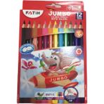 Fatih Jumbo Kuru Boya 12 Renkli Kalemler Çocuklar İçin Eğlenceli Set