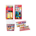 Fatih Kırtasiye 12'li Kuruboya + suluboya + pastelboya + keçeli Kalem
