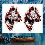 Fatih Sticker Kurt Motorsiklet Araç Leptop Sticker Çıkartma - Renkli - A4