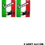 Fatih Sticker Vespa Damla Logo - Renkli - A4
