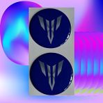 Fatih Sticker Yamaha Damla Logo 3.5x3.5 cm 2 Adet - Mavi
