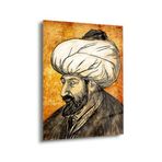 Fatih Sultan Mehmet Portre Cam Tablo – İsl134