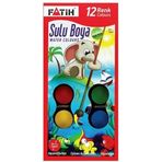 Fatih Sulu Boya, 12 Renk, 24mm Tablet, Suluboya Seti