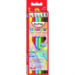 Fatih Tam Boy Jumbo Üçgen Triangular Kalemi 6 Renk 3,5 mm Kuru Boya