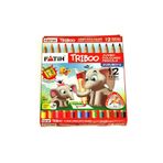 Fatih Triboo Üçgen Natural Jumbo 11 12 Renk Kalemtraşlı Kuru Boya