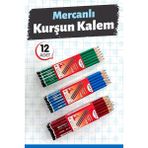 Fatih Tuğset Mercanlı Kurşun Kalem 12 Li Renk Rastgele Seçeneklerle Kırtasiye Ürünü