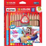 fatih üçgen boya kalemi 12 renk tam boy fa33490sjkb12 - Yok