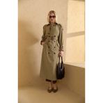 Fatma Atasoy Apoletli Haki Oversize Trençkot