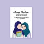 Fatofootfan Koyu Yeşil Kız Kardeşim Temalı Kartpostal