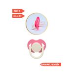 Fatoş Bebe Damaklı Silikon Emzik ,NO: 1 (0-6) Ay, Pembe Bebek Emziği