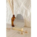 fatrema Makyaj Aynası Masaüstü Ayna Ahşap, Çerçevesiz, Stand, Dekoratif 25 x20 cm