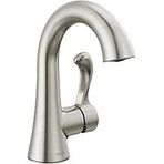Faucet Esato Tek Delikli Banyo Bataryası Fırçalanmış Nikel, Tek Kulplu Banyo Bataryası, Banyo Lavabo Bataryası, Tahliye Montajı Dahil, Spot Ko