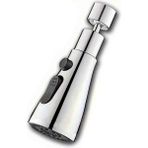 Faucet & Shower 360° 4 Farklı Modlu Fonksiyonel Şelale Perlatör Musluk Batarya Ucu Başlığı - 1 - Gümüş