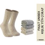 Fault Kışlık Yün Çorap Gri - 36 - 40