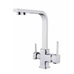 Faumix Kr2109 Krom Renkli Arıtmalı 3 Yollu Mutfak Bataryası