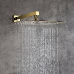 Fause Ankastre Duş Başlığı Borulu Kare Slim Metal 25X25 cm Altın - Gri