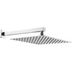 Fause Ankastre Duş Başlığı Borulu Kare Slim Metal 30X30 cm - Gri